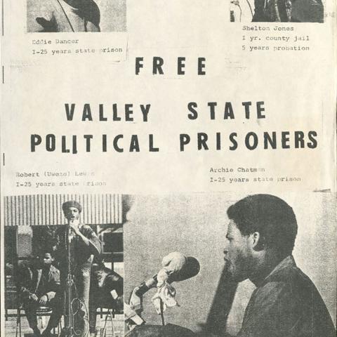 Flyer for a rally in support of four BSU leaders 