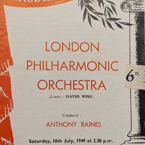 London Philharmonic Orchestra Program, 1949