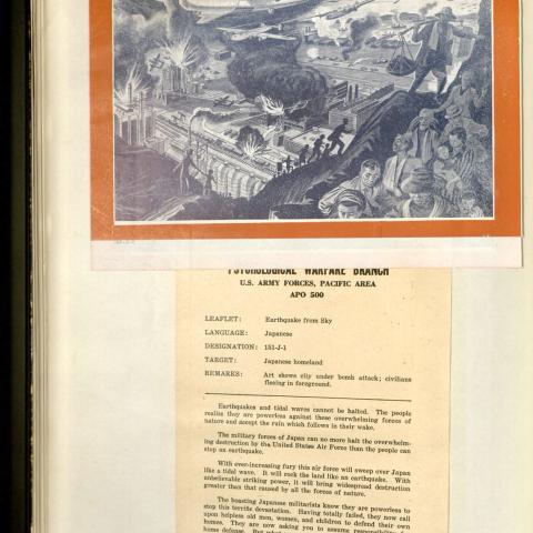 "Earthquake from sky" leaflet
