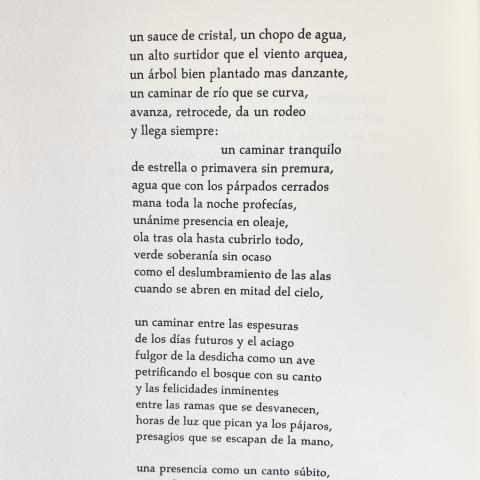 First page of the poem showing the original Spanish text
