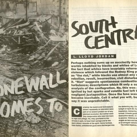 "Stonewall Comes to South Central," BLK, Volume 4, Number 3, pages 16-17