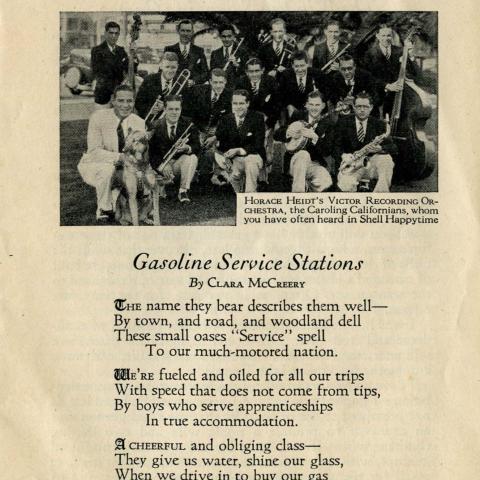 Gasoline Service Stations poem from Shell Echoes from the Shell Ship of Joy
