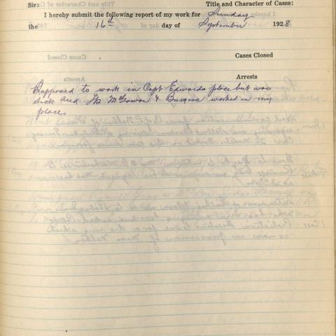 Detective Mortensen was scheduled to act as Captain for the day, but was sick and could not fulfill those duties