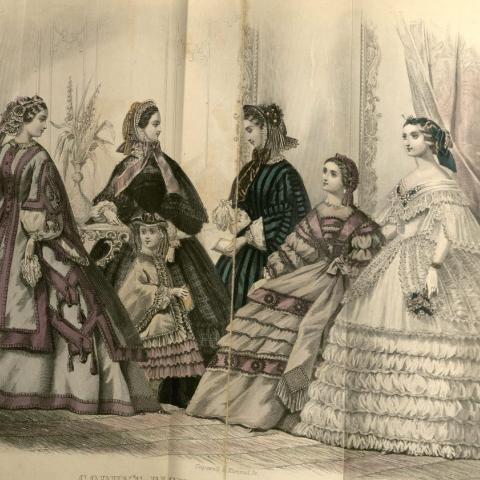 Spring Fashion 1861, from Godey's Lady's Book