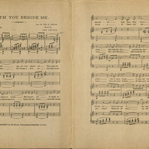 Music of “With You Beside Me,” 1899, M1622.M67 W47 1899