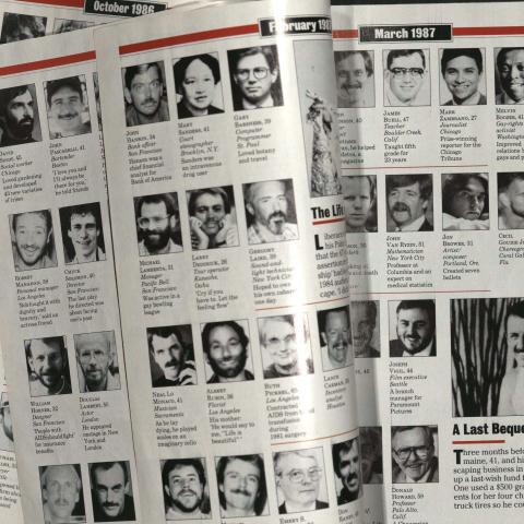 “The Face of AIDS”, August 10, 1987. Vern L. Bullough Papers