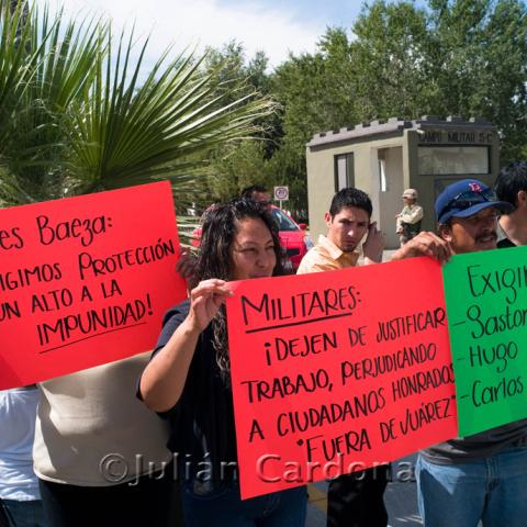 Demonstration against kidnappings by the army, Juárez, 2008 