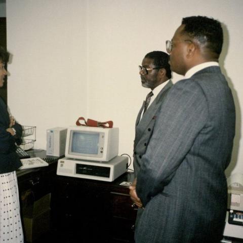 CWED Executive Director, Forescee Hogan-Rowles, with representatives from Women and Minority Business Enterprises