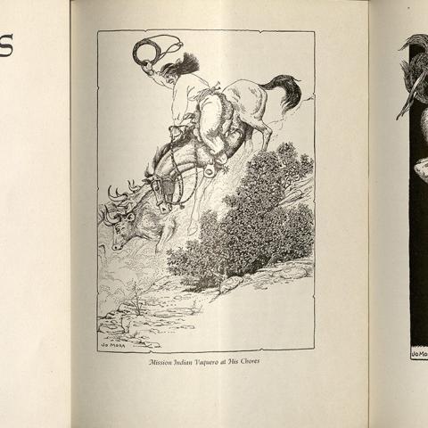 Title page and selected illustrations, Californios: The Saga of the Hard-Riding Vaqueros, America's First Cowboys