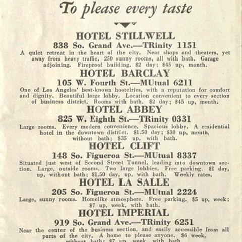 Los Angeles Apartments and Hotels brochure