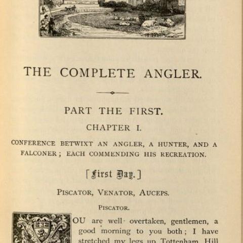 First page from The Complete Angler