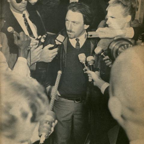 Cover of Scene magazine featuring SDS leader Cliff Fried, January 1969