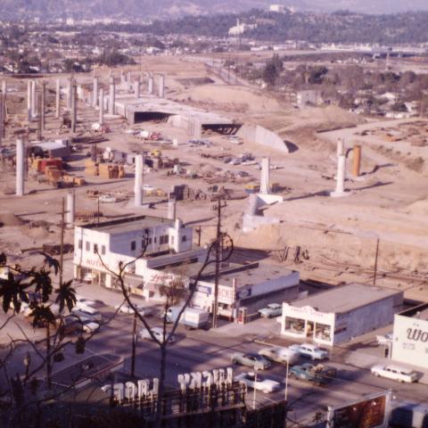 Interchange between the Golden State Freeway (Interstate 5) and the Glendale Freeway (SR 2), 1961