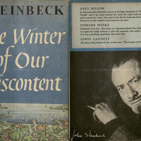 The Winter of our Discontent, first edition, dust jacket front and back cover, 1961