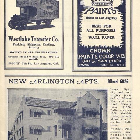 Los Angeles Guide and Apartment House Directory booklet, June 1928
