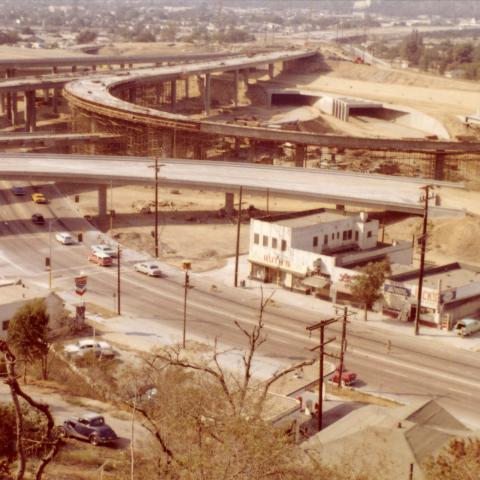 Interchange between the Golden State Freeway (Interstate 5) and the Glendale Freeway (SR 2), 1961