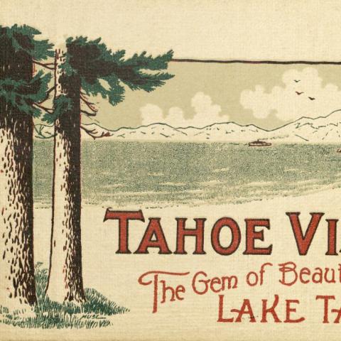 Tahoe Vista: The Gem of Beautiful Lake Tahoe with illustration of two trees