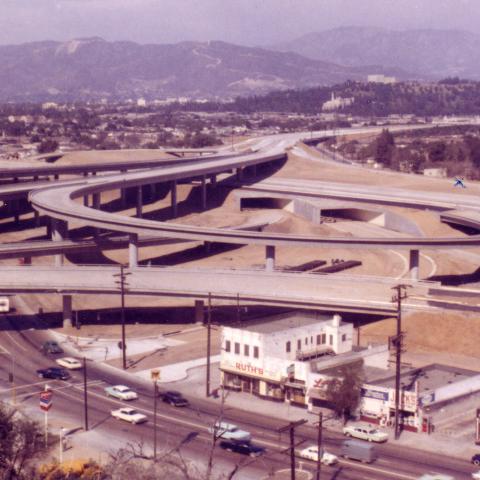 Interchange between the Golden State Freeway (Interstate 5) and the Glendale Freeway (SR 2), 1961