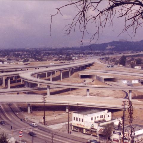Interchange between the Golden State Freeway (Interstate 5) and the Glendale Freeway (SR 2), 1961