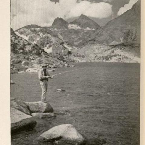 Charles McDermand at Rose Lake, in Waters of the Golden Trout Country.
