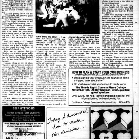 Daily Sundial sports page, November 8, 1983