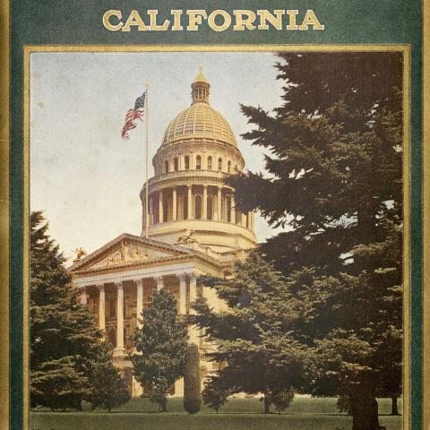 Promotional booklet for Sacramento County, CA featuring a photo of the capital building