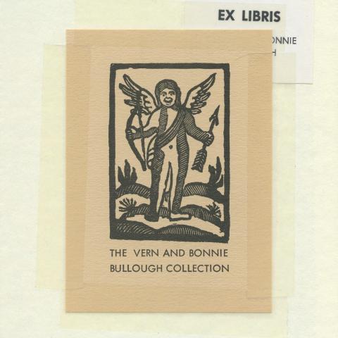 The Vern and Bonnie Bullough Collection book plate on the inside cover of the book