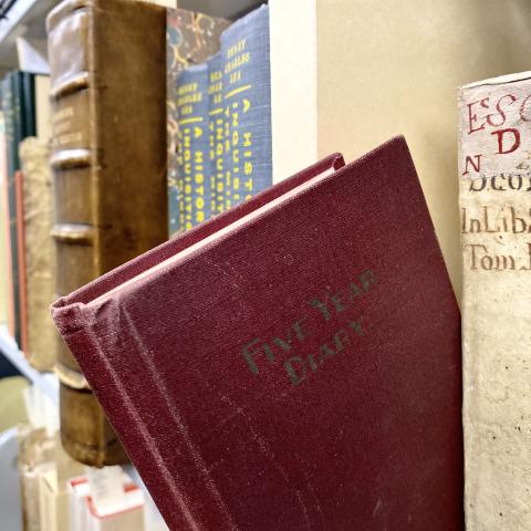 The cover of Millicent Farrington Lowry's five-year diary