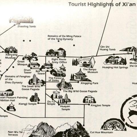 Tourist Highlights of Xi'an and Environs, Xi'an Guidebook, 1982