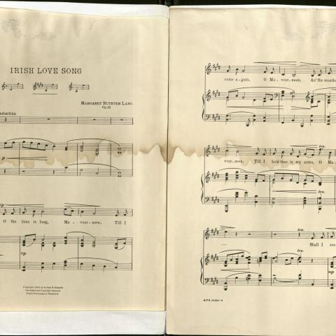 “Irish Love Song,” 1895, Library of the Institute for the study of Women in Music Collection