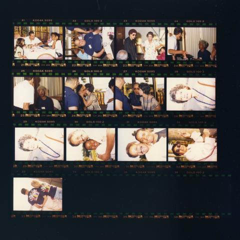 Contact sheet of images of portraits