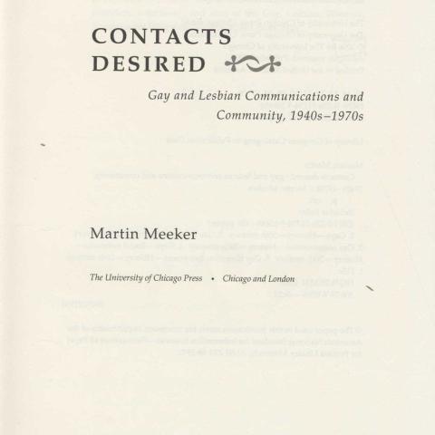 Contacts Desired, HQ 76.25 M44 2006