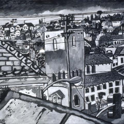 “Rooftops over East L.A.” by Roberto Gutierrez, 2005