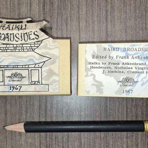 Haiku Broadsides, ed. Frank Ankenbrand, PS593.H3 H34 1967 