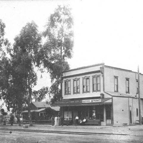 Glendale Market and Glendale Cash Grocery, Glendale, 1895, ID: GPL10