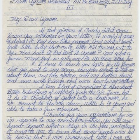 Letter from Cohen to Underwood, May 31, 1965 (page 1)