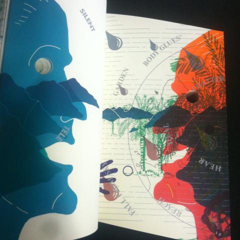 Printed illustration with cutouts, Tropos by Kevin Osborn