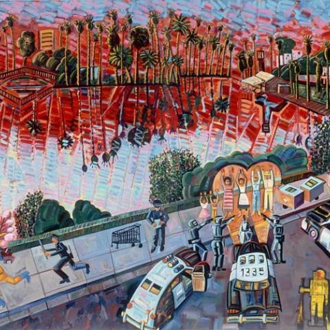 “The arrest of the Paleteros” by Frank Romero, 2005