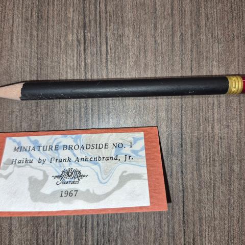 Miniature haiku, from Haiku Broadsides, PS593.H3 H34 1967