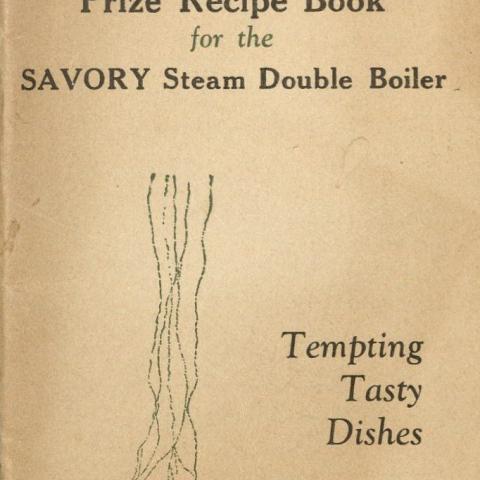 Cover, Savory Prize Recipe Book. Culinary Pamphlet Collection