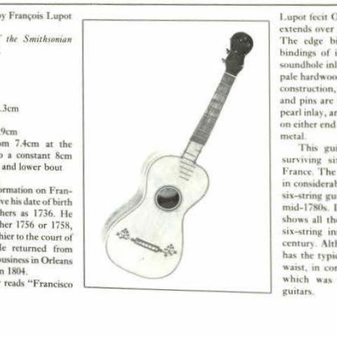 Among the earliest of the six single stringed guitars