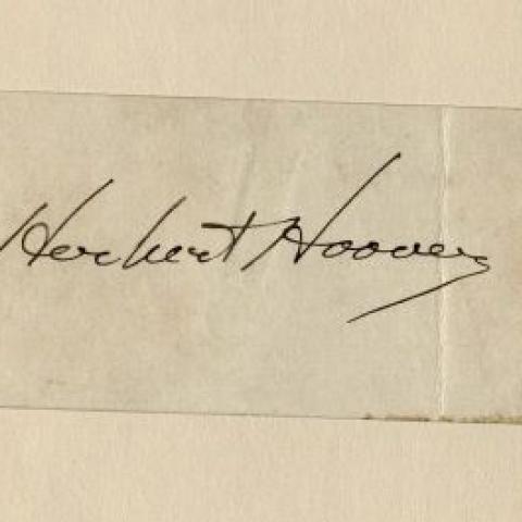 Herbert Hoover signature