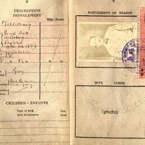 Information page, Edwin James Tharp’s passport, March 27, 1936