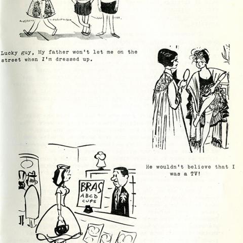 Cartoons from Transvestia, volume 2, number 8, March 1961