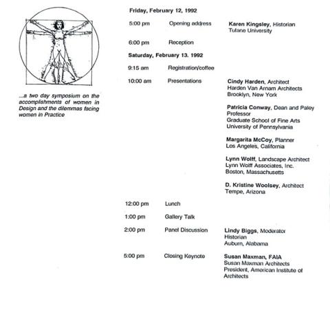 Schedule for the Auburn University Symposium, 1993. Box 23, folder 4.