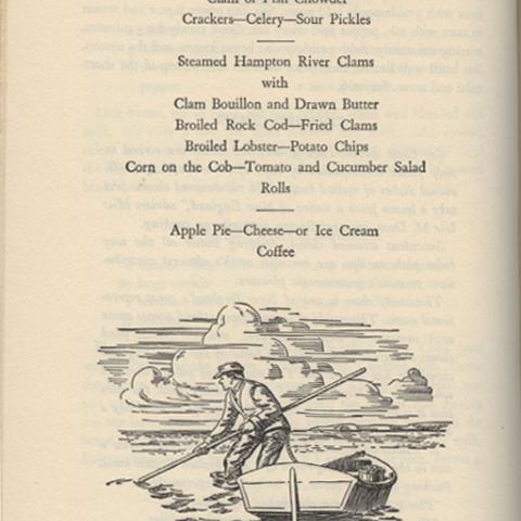 New Hampshire Shore Dinner menu