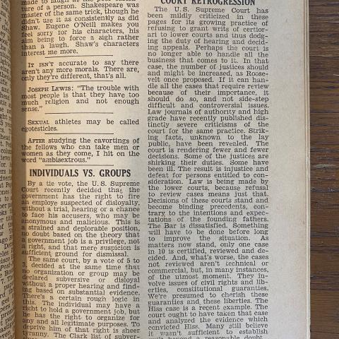 "Court Retrogression" article