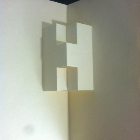 Pop-up letter H on folded accordion-style pages, Alphabeta Concertina by Ronald King