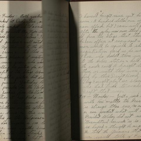Multiple pages in Loris Bulla's diary