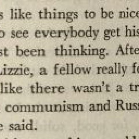Quote from the short story, "Thanksgiving Spirit" 